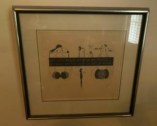 Erte    Three Women ca 1970's.   #11/300 with blind stamp Signed. 