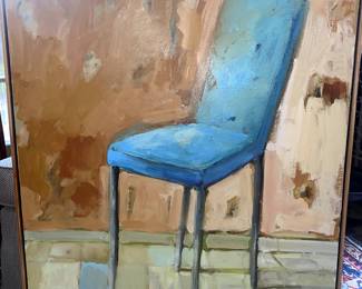 Eric Abrecht "Blue Chair" 40 x 30 Oil on Canvas