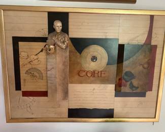 Melissa Zink, Playing Dice with the Universe, Mixed Media, Signed, 21 x30