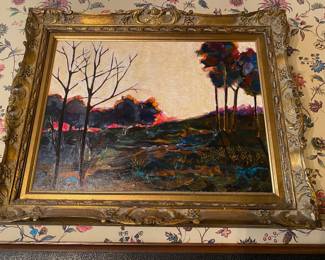 Abstract landscape Oil on canvas 