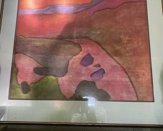 Ann Kobdish Abstract landscape, 1986 Signed/Dated 31 x31 