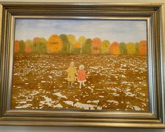 Carroll Cloar "Snow Patches" 1986