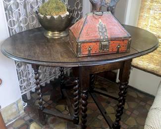19th Century Barley Twist gate leg table 