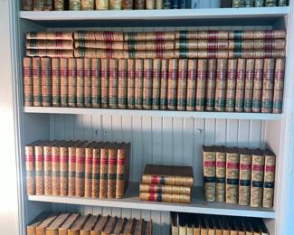 Gorgeous English antique leather books