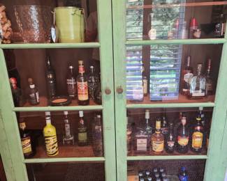 Antique Painted Cabinet Front View