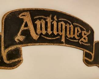 Antiques Painted Sign