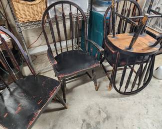 Four Windsor Style Chairs
