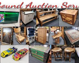SAS Log Furniture, Nascar Collectibles Online Auction