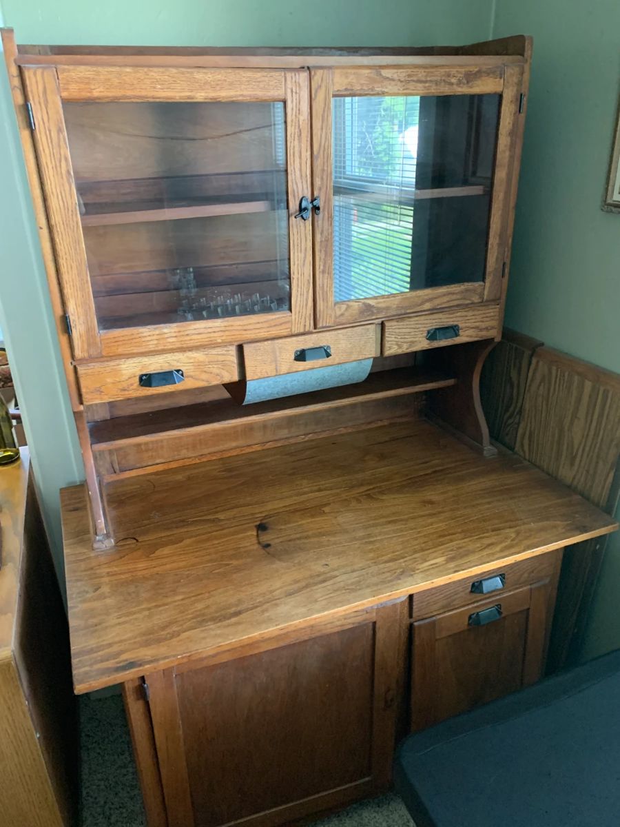 Antique Oak Kitchen Cabinet