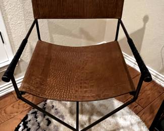 Creative leather and iron(s) golfers chair