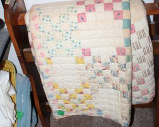 quilt and rack