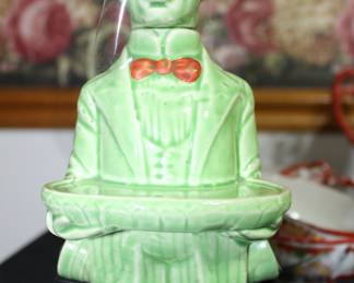 German decanter, cups in pockets