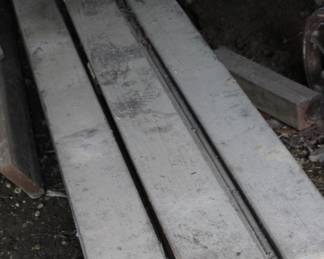 lumber in old garage