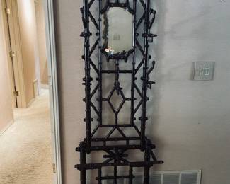 Signed vintage iron hall tree