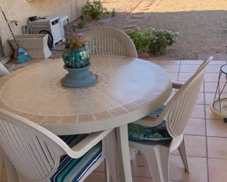 PATIO TABLE AND CHAIRS