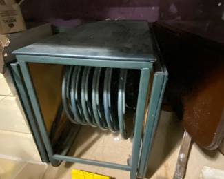 Folding table and chairs. 