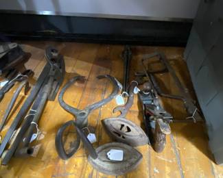 Plenty of antique tools.