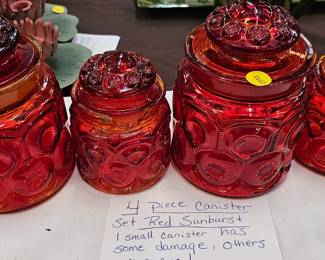 CANISTERS RED SUNBURST
