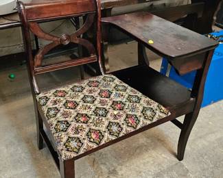 VINTAGE TELEPHONE CHAIR / TABLE