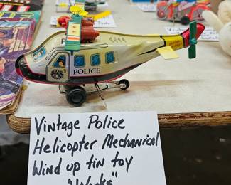 VINTAGE TOY POLICE HELICOPTER