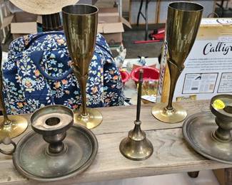 LOT OF BRASS DECOR ITEMS