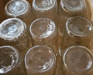 LOT OF GLASS CANNING JARS