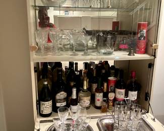 Mixers, cordial glasses, collectibles