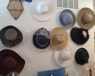 Hats and crystal glassware