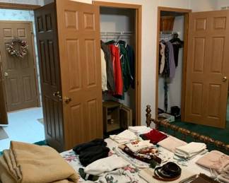 Linens, jackets, and sweaters