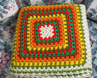 Hand Crochet Knitted Blanket Throw