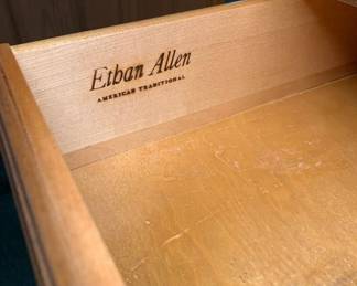 Ethan Allen Double Dresser with Mirror