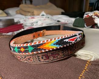 Ornate belts in Native American style