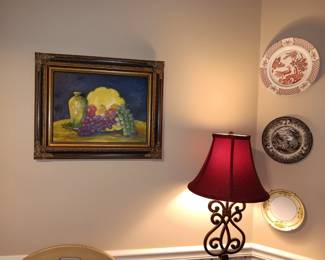 Fruit Still Painting, W. I. Floor Lamp