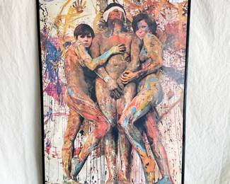 Original Vintage Painted Nudes Poster - 1969 Gollin & Bright  Dale Healy Photography