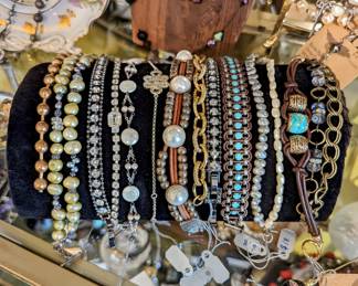 Collection of Vintage Costume Jewelry Bracelets