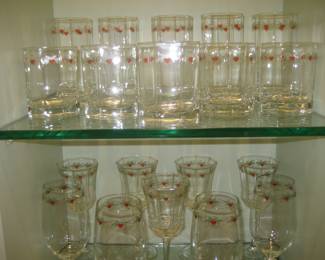 Porsgrund Hearts and Pine glassware