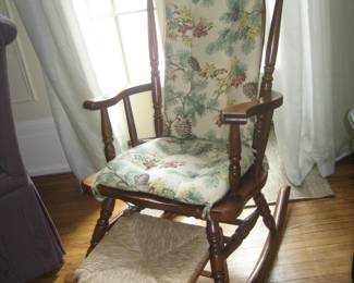Rocker, rush foot stool