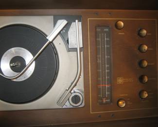 Close-up of 60's GE stereo cabinet
