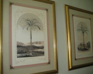 Pair of palm tree prints