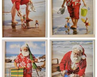 Santa prints at the beach