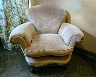 Plush overstuffed 1920s chair