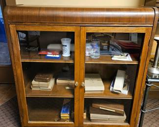 1940s glass front cabinet