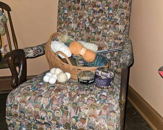 Vintage goose neck armchair.