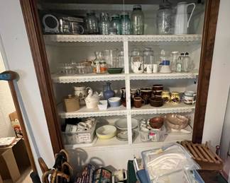 Mugs, crockery, mason jars, and more