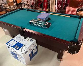 Pool table and supplies