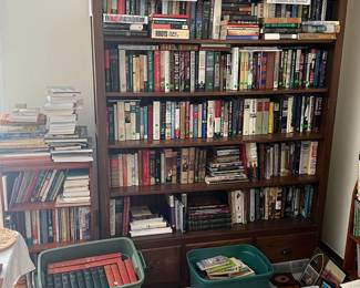 Wide variety of history and other books in good condition; most are first editions; also many others including Harvard Classics collection. (NOTE: Large bookcase *not* for sale.)