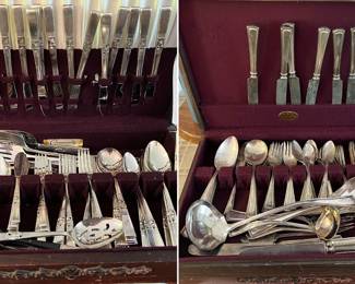 Silver-plated silverware sets