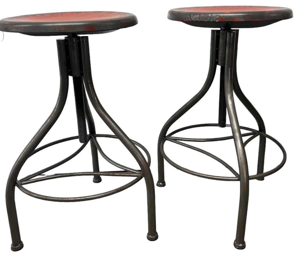 Adjustable Height Metal Stools