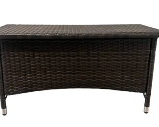 Brown Wicker Patio Coffee Table