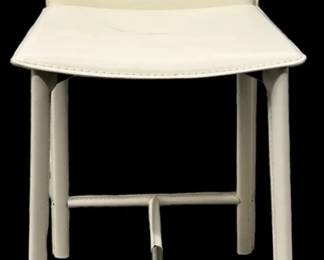White Leather counter height chair
